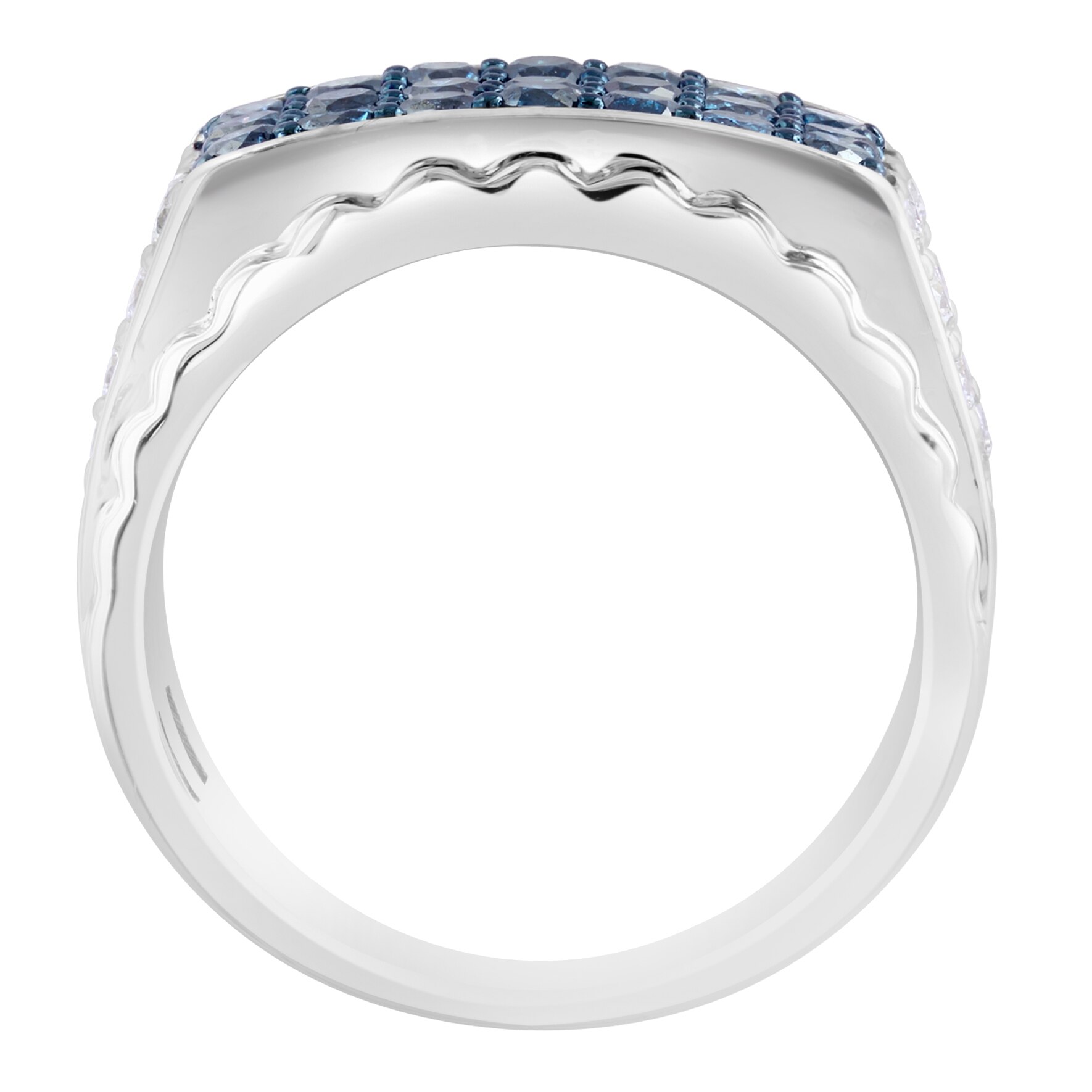 EFFY 10K White Gold Blue and White Diamond Ring - TSC.ca