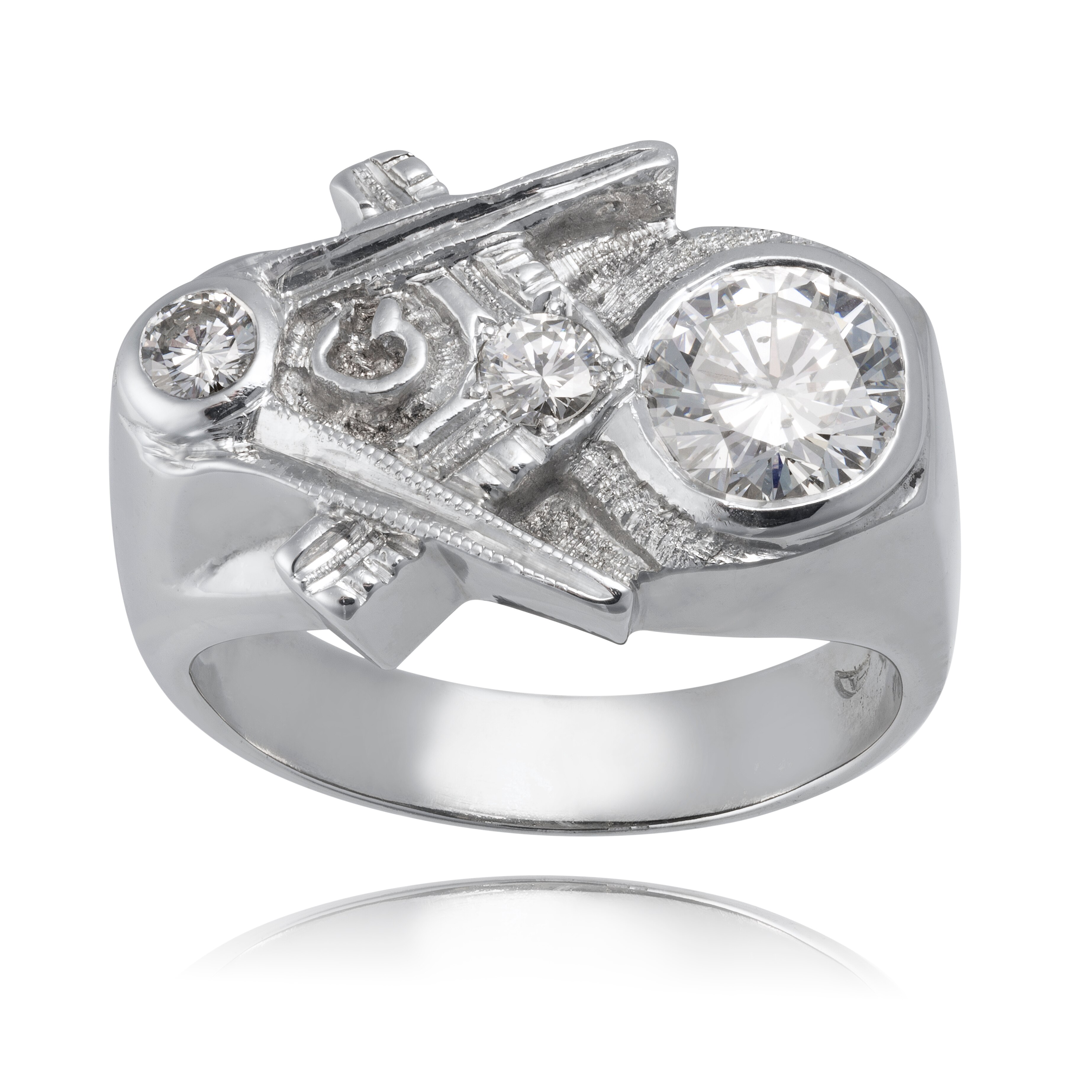 Mercedes Ring Special design ring-925 silver-White Swarovski-Custom Initials