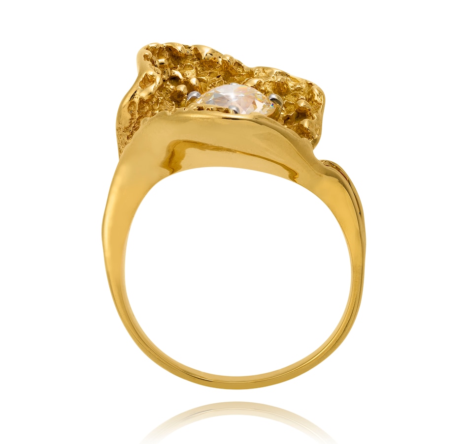 Image 743357_ALTMORE2.jpg, Product 743-357 / Price $6,495.00, Custom Made 14KT Yellow and White Gold Free-Form Ring with a 1.15 Carat Old European Cut Diamond from Estate Originals on TSC.ca's Jewellery department