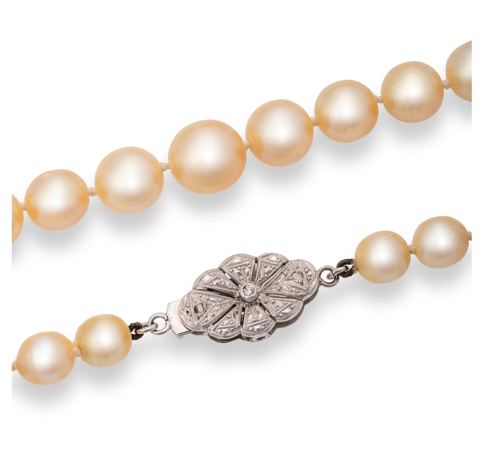 Image 743374_ALTMORE1.jpg, Product 743-374 / Price $1,395.00, 20" Strand of Graduated Cultured Pearls with an 18KT White Gold Diamond Clasp from Estate Originals on TSC.ca's Jewellery department