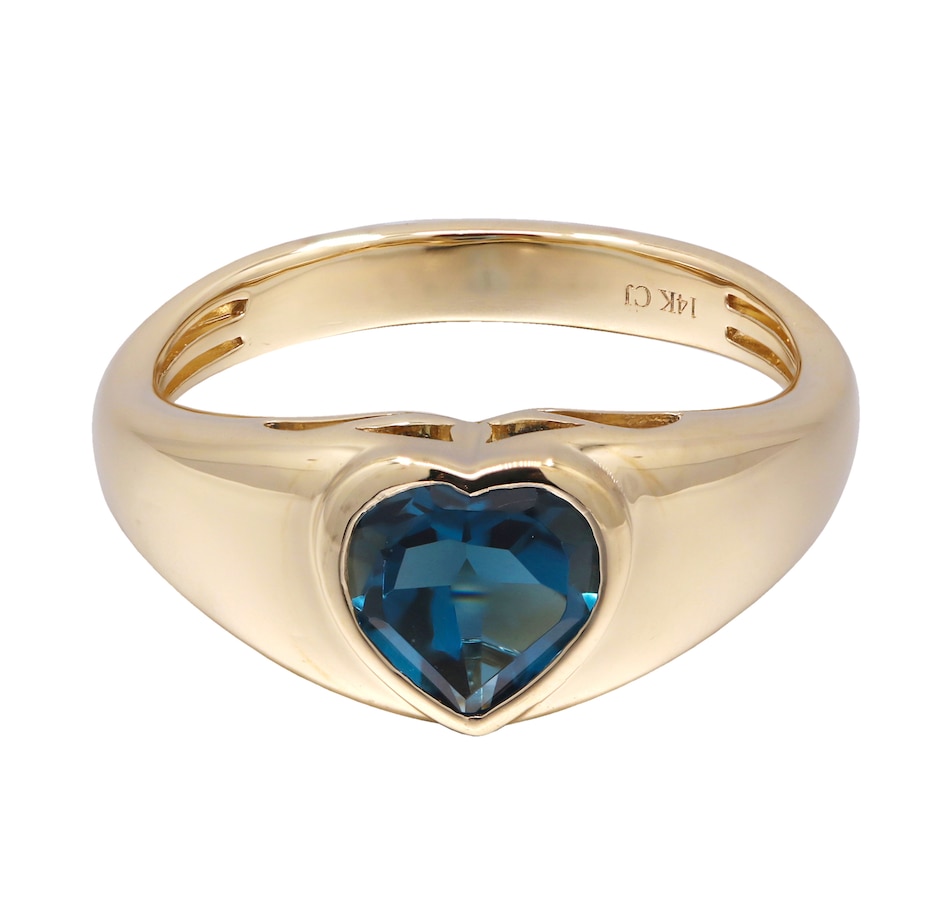 Image 743457.jpg, Product 743-457 / Price $889.99, Cirari 14K Yellow Gold London Blue Topaz Heart Ring from Cirari on TSC.ca's Jewellery department