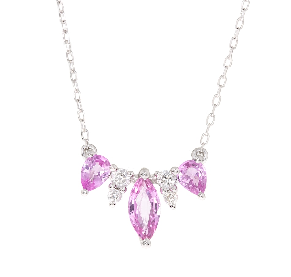 Image 743458.jpg, Product 743-458 / Price $729.99, Cirari 14K White Gold Pink Sapphire and Diamond Necklace from Cirari on TSC.ca's Jewellery department