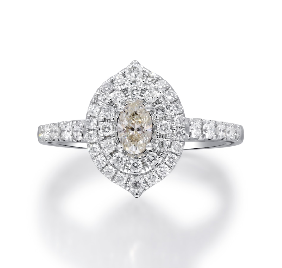 Image 743566.jpg, Product 743-566 / Price $2,799.99, 14K White Gold Double Halo Diamond Ring from The Vault on TSC.ca's Jewellery department