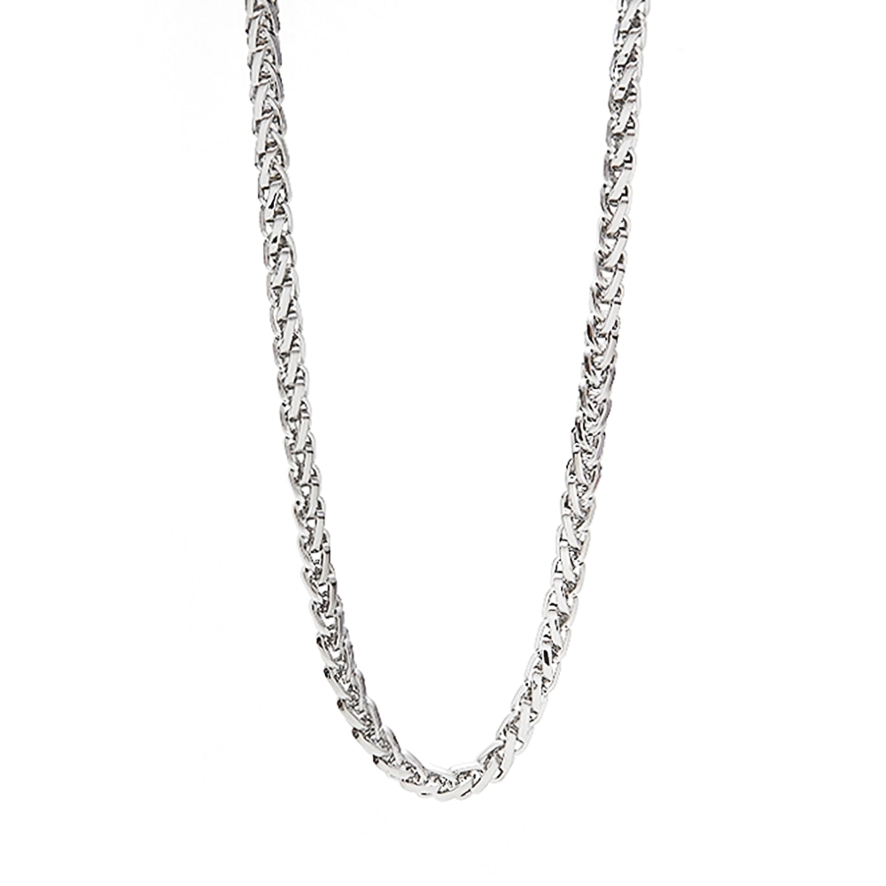 SteelX Stainless Steel 6.5-mm Wheat Link Chain Necklace (24