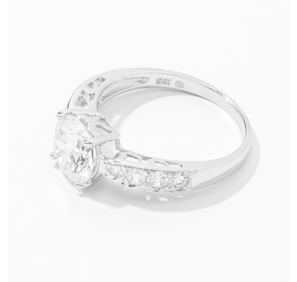 Overnight 10K White Gold Engagement Ring 50843-E-1-10KW