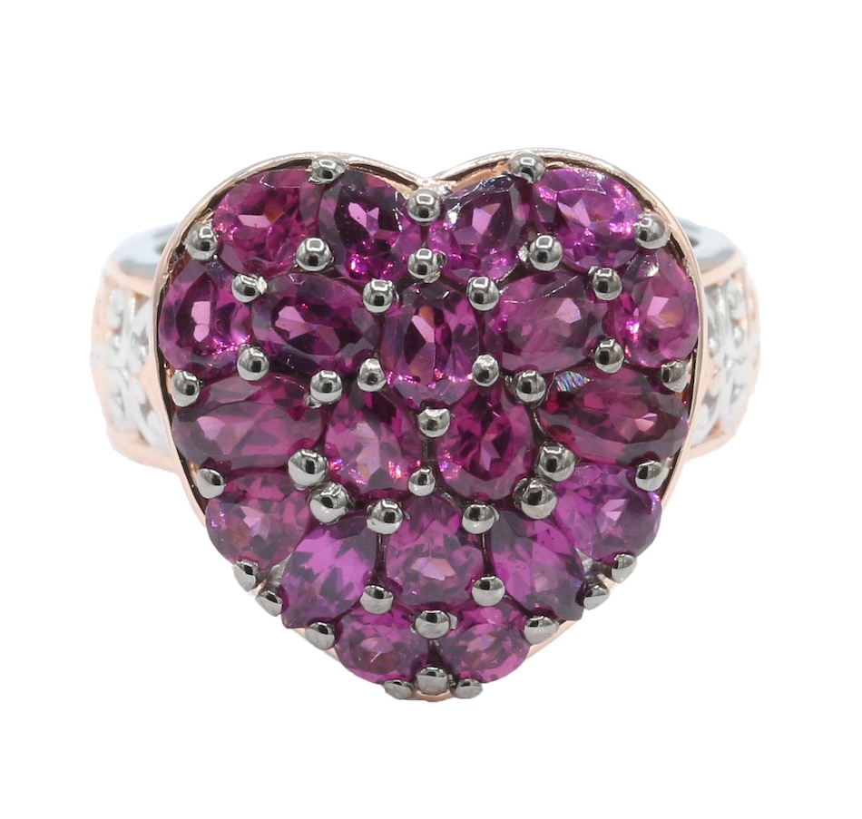Jewellery - Rings - Gems En Vogue Palladium Silver Rhodolite Gemstone ...