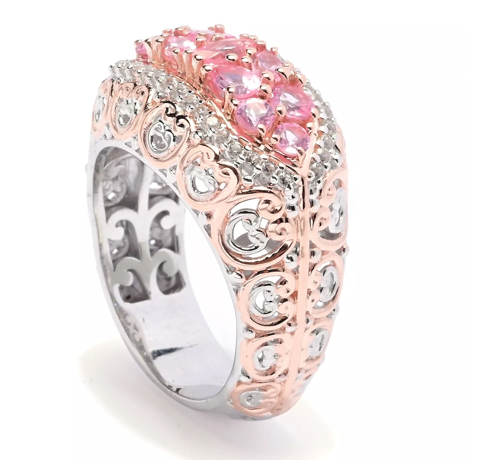 Image 743658_ALTMORE1.jpg, Product 743-658 / Price $419.99, Gems En Vogue Palladium Silver Tanzanite Pink Spinel and White Zircon Ring from Gems En Vogue on TSC.ca's Jewellery department