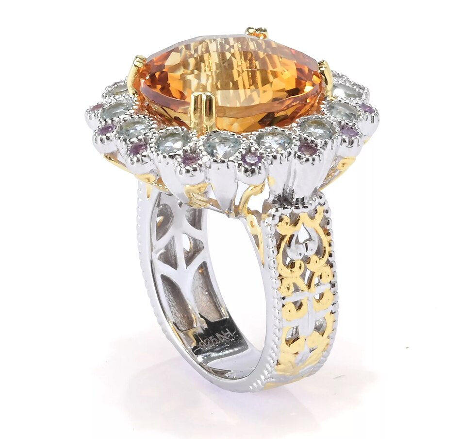 Jewellery - Rings - Gems En Vogue Palladium Silver Citrine Swill Blue ...