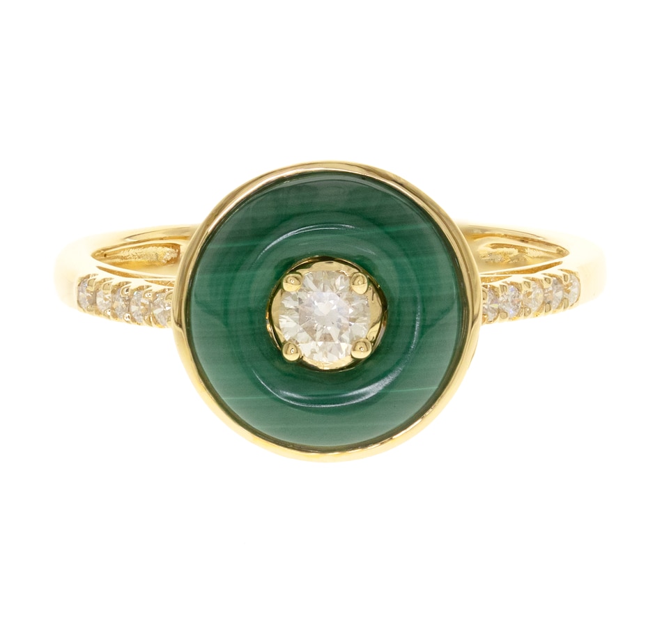 Image 743680.jpg, Product 743-680 / Price $899.99, Cirari 14K Yellow Gold Malachite and Diamond Ring from Cirari on TSC.ca's Jewellery department