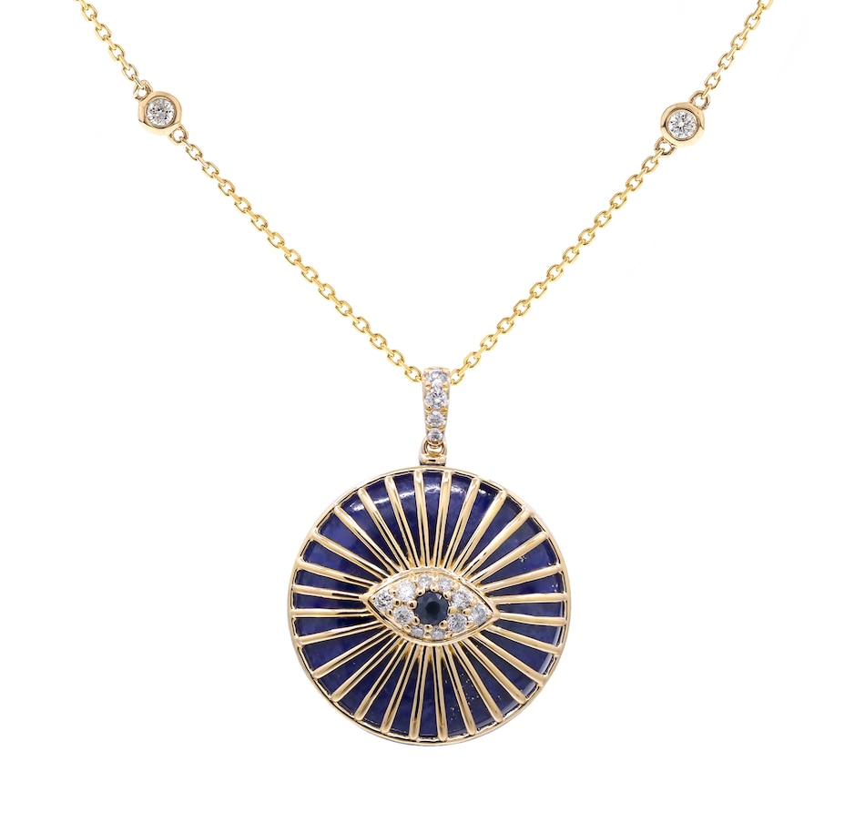Image 743682.jpg, Product 743-682 / Price $1,499.99, Cirari 14K Yellow Gold Lapis and Diamond Eye Pendant from Cirari on TSC.ca's Jewellery department