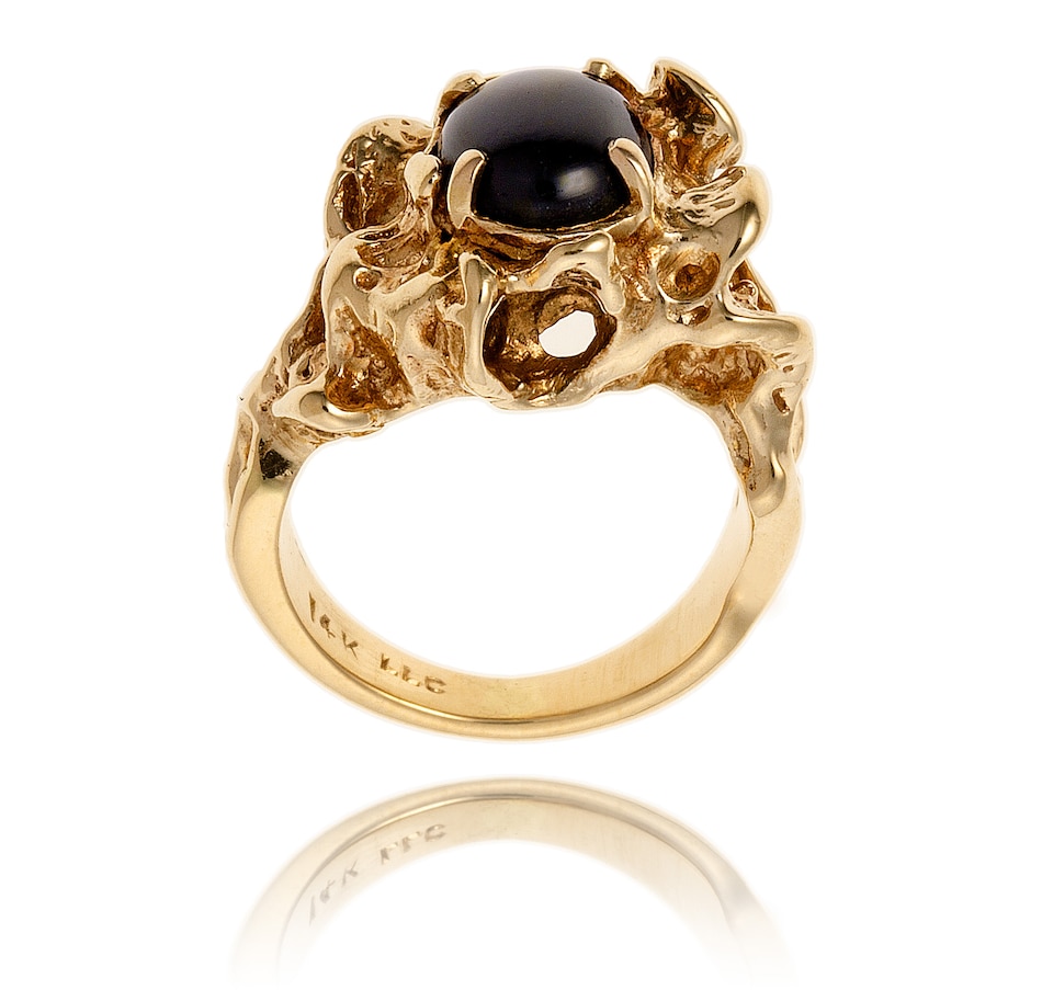 Image 743705_ALTMORE2.jpg, Product 743-705 / Price $1,495.00, Estate Originals Custom-Made 14K Yellow Gold Cabochon-Cut 6-Ray Star Tiger's Eye Ring from Estate Originals on TSC.ca's Jewellery department