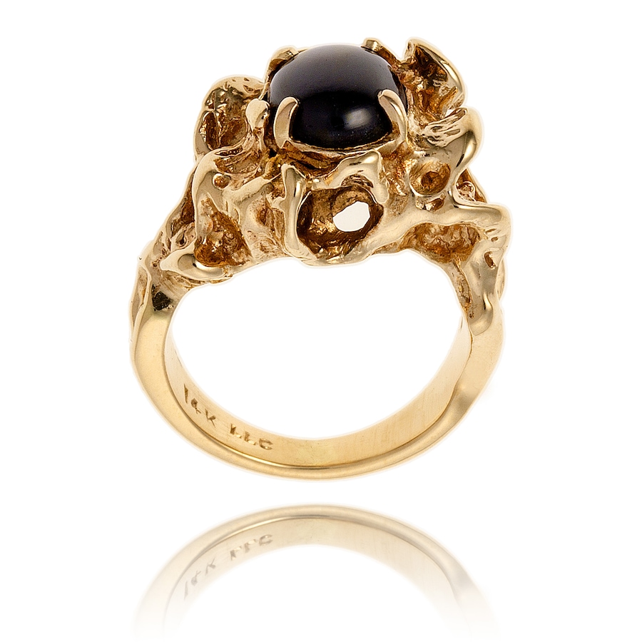 Image 743705_ALTMORE2.jpg, Product 743-705 / Price $1,495.00, Estate Originals Custom-Made 14K Yellow Gold Cabochon-Cut 6-Ray Star Tiger's Eye Ring from Estate Originals on TSC.ca's Jewellery department