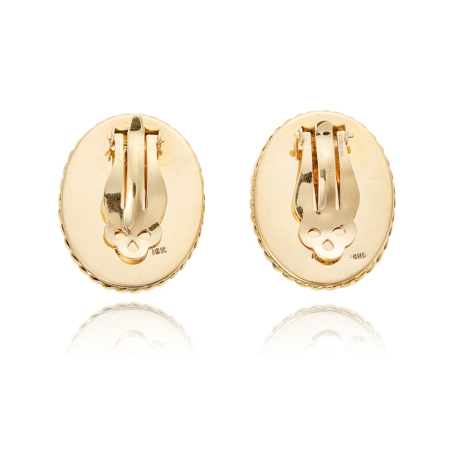 Image 743736_ALTMORE1.jpg, Product 743-736 / Price $1,495.00, Estate Originals Handmade 10K Yellow Gold Oval Cameo Clip-On Style Earrings from Estate Originals on TSC.ca's Jewellery department