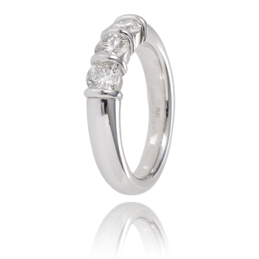 Image 743745_ALTMORE1.jpg, Product 743-745 / Price $5,495.00, Estate Originals Platinum Channel 1.33 Carat Set Three-Stone Diamond Ring from Estate Originals on TSC.ca's Jewellery department