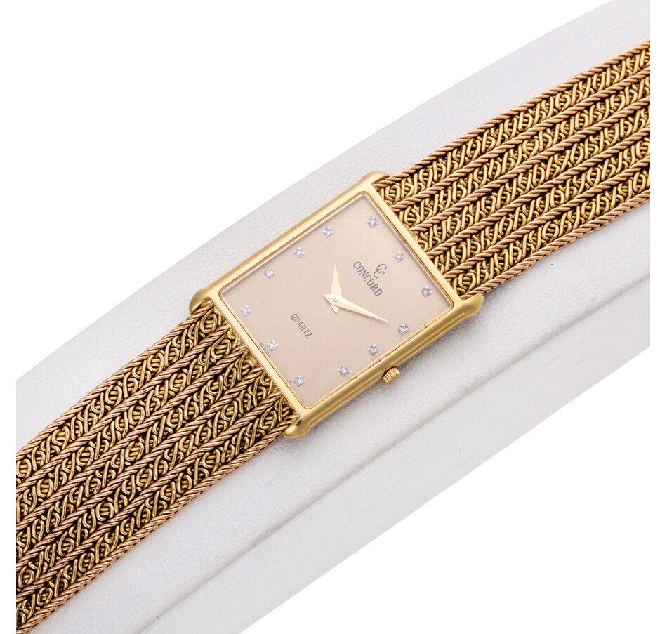 Image 743816.jpg, Product 743-816 / Price $7,995.00, Estate Originals Gentleman's 18K Yellow Gold CONCORD Swiss Made Wristwatch from Estate Originals on TSC.ca's Jewellery department