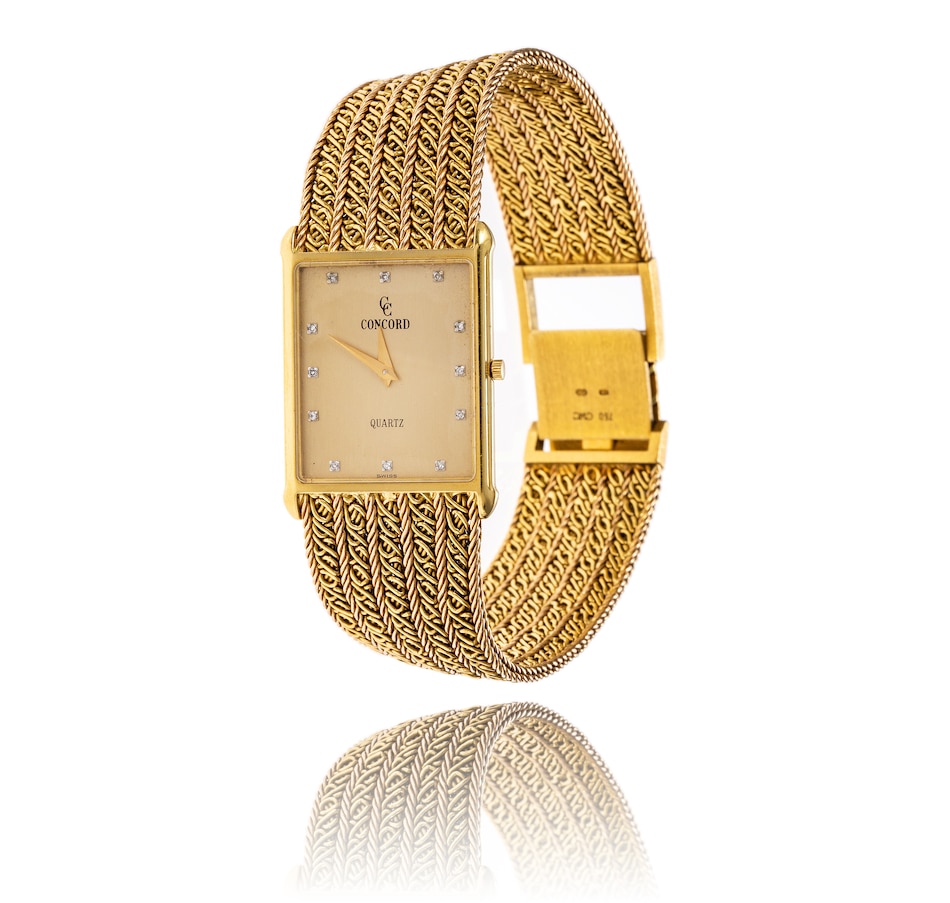 Image 743816_ALTMORE1.jpg, Product 743-816 / Price $7,995.00, Estate Originals Gentleman's 18K Yellow Gold CONCORD Swiss Made Wristwatch from Estate Originals on TSC.ca's Jewellery department