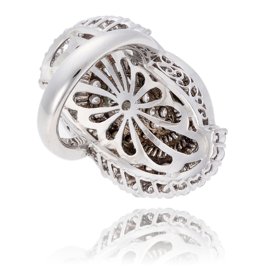 Image 743834_ALTMORE3.jpg, Product 743-834 / Price $8,995.00, Estate Originals Platinum 5.00 Carat Baguette and Round Brilliant Cut Diamond Elongated Cluster Ring from Estate Originals on TSC.ca's Jewellery department