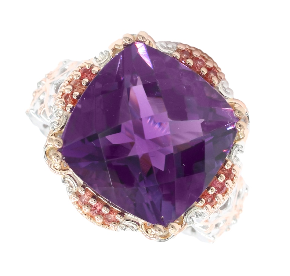 Image 743844_PASAP.jpg, Product 743-844 / Price $499.99, Gems en Vogue Palladium Silver African Amethyst and Gemstone Stone Ring from Gems En Vogue on TSC.ca's Jewellery department
