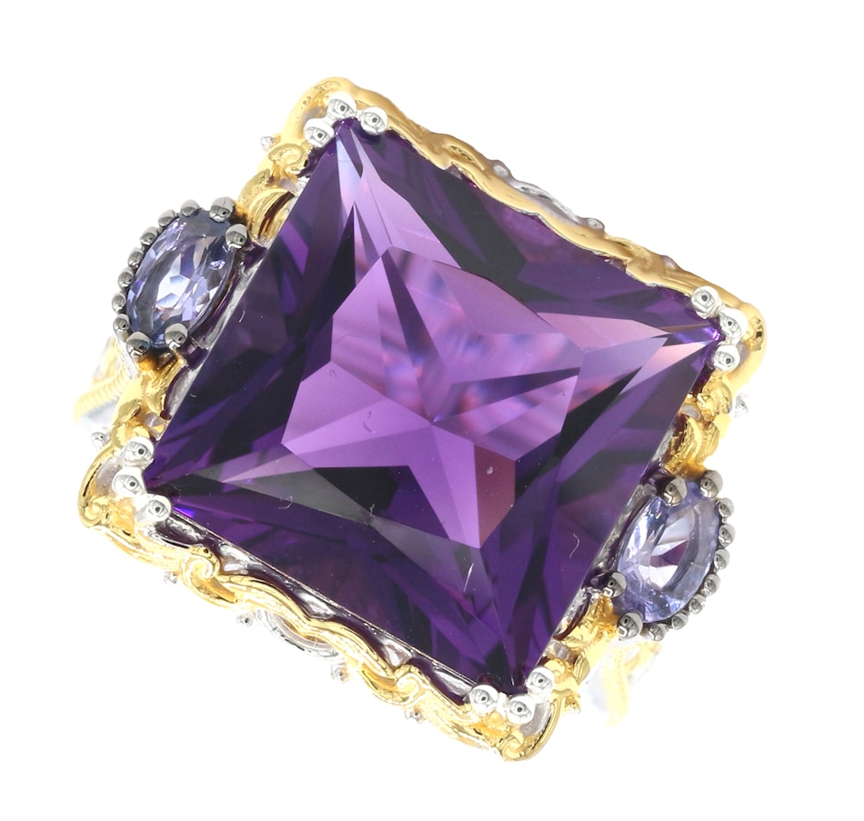 Image 743844_TAN.jpg, Product 743-844 / Price $499.99, Gems en Vogue Palladium Silver African Amethyst and Gemstone Stone Ring from Gems En Vogue on TSC.ca's Jewellery department