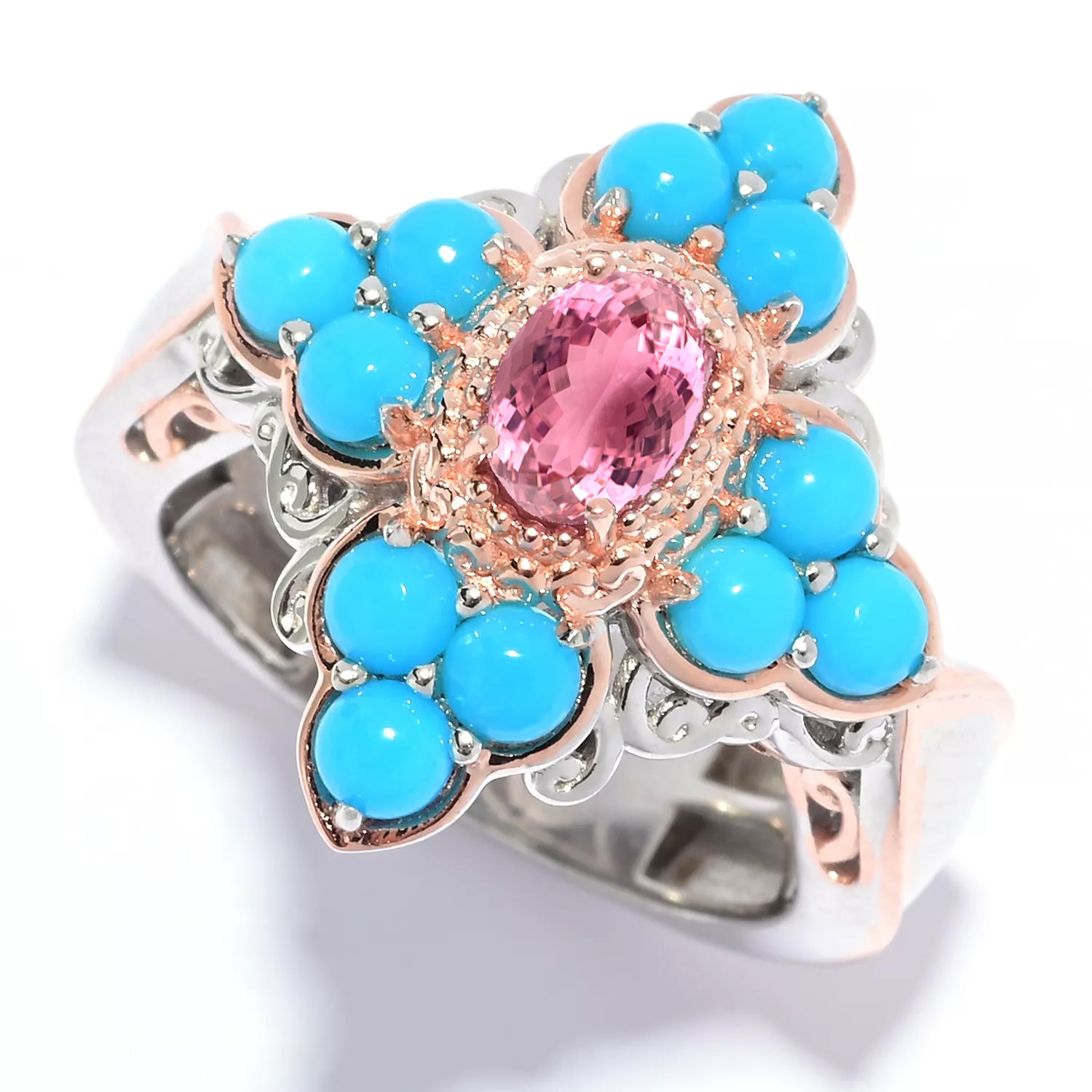 Jewellery - Rings - Gems en Vogue Palladium Silver Burmese Pink