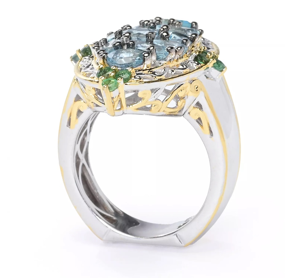 Jewellery - Rings - Gems En Vogue Palladium Silver Tanzanian Aqua And ...