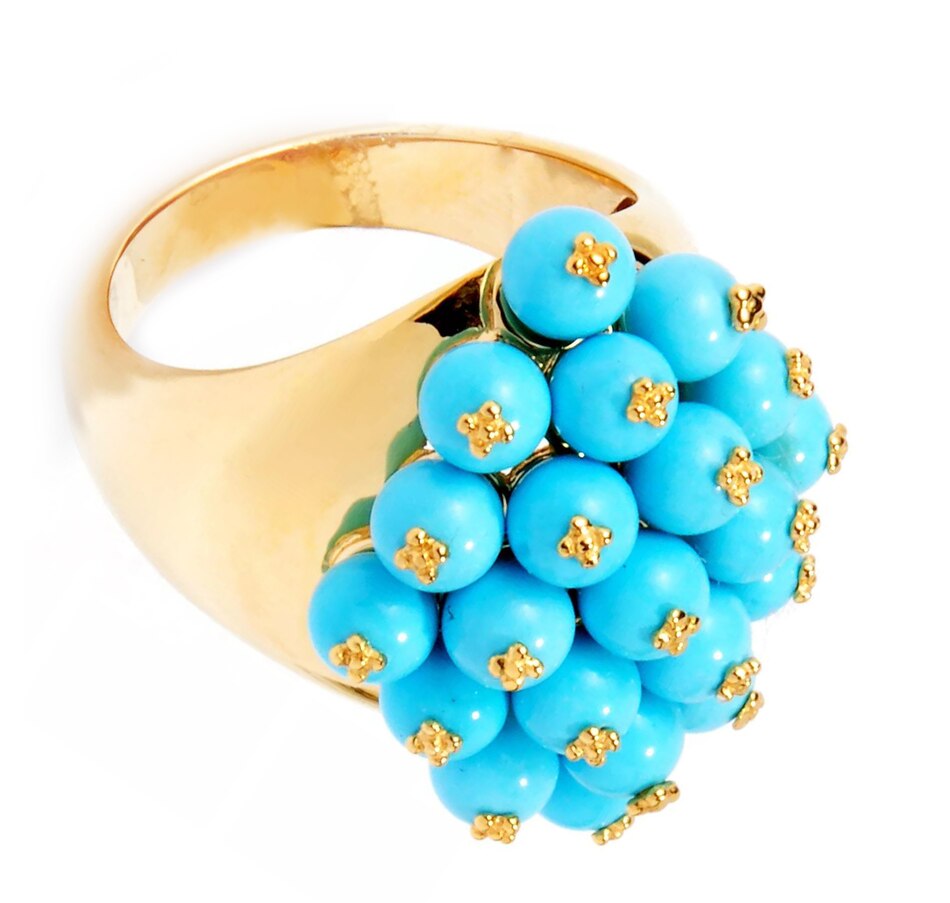 Image 744208_ALTMORE1.jpg, Product 744-208 / Price $119.99, Gems En Vogue Palladium Silver Vermeil Turquoise Ring from Gems En Vogue on TSC.ca's Jewellery department