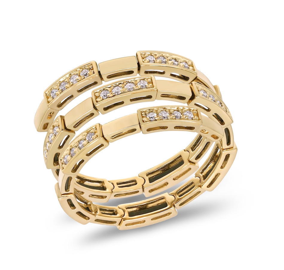 Jewellery - Rings - Cirari 14k Yellow Gold Diamond Wrap Ring - Tsc.ca 