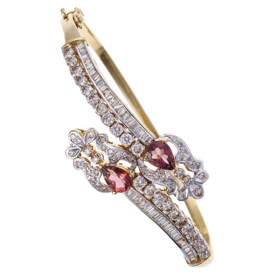 Image 744310_ALTMORE1.jpg, Product 744-310 / Price $5,895.00, Estate Originals 18K Pink Tourmaline and Diamond Bangle Bracelet from Estate Originals on TSC.ca's Jewellery department