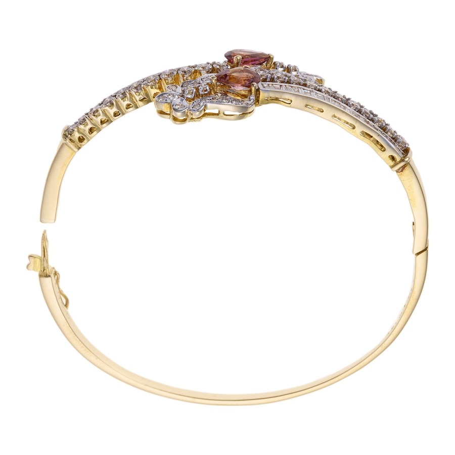 Image 744310_ALTMORE2.jpg, Product 744-310 / Price $5,895.00, Estate Originals 18K Pink Tourmaline and Diamond Bangle Bracelet from Estate Originals on TSC.ca's Jewellery department