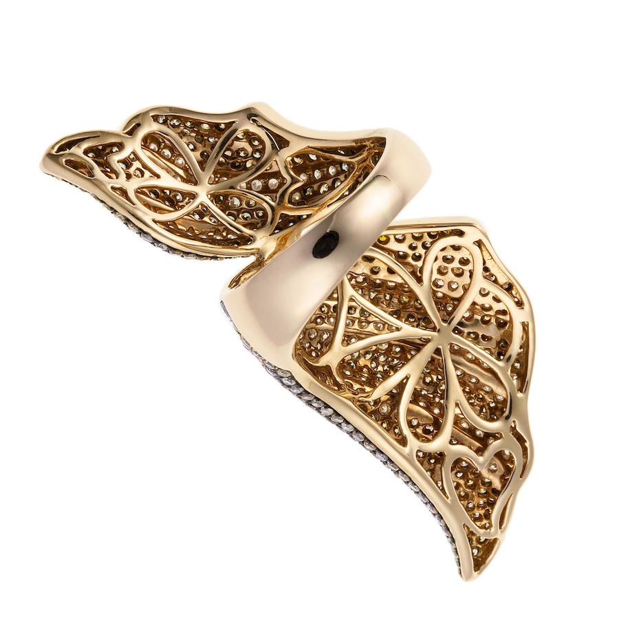 Image 744335_ALTMORE3.jpg, Product 744-335 / Price $6,888.00, Estate Originals Custom Made 18K Rose Gold Fancy Design Fan Shaped Multi-Colour Diamond Ring from Estate Originals on TSC.ca's Jewellery department