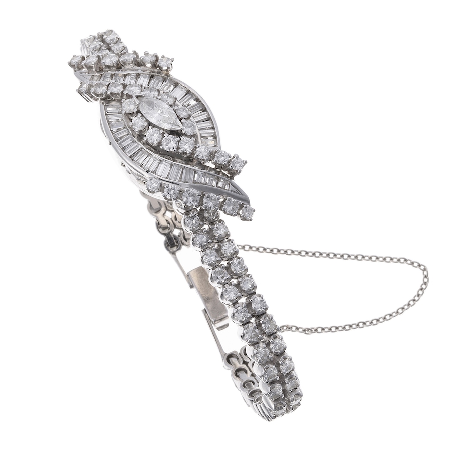 Image 744343.jpg, Product 744-343 / Price $11,888.00, Estate Originals 14K White Gold Hamilton Dress Watch with 4.00 Carats of Diamonds from Estate Originals on TSC.ca's Jewellery department
