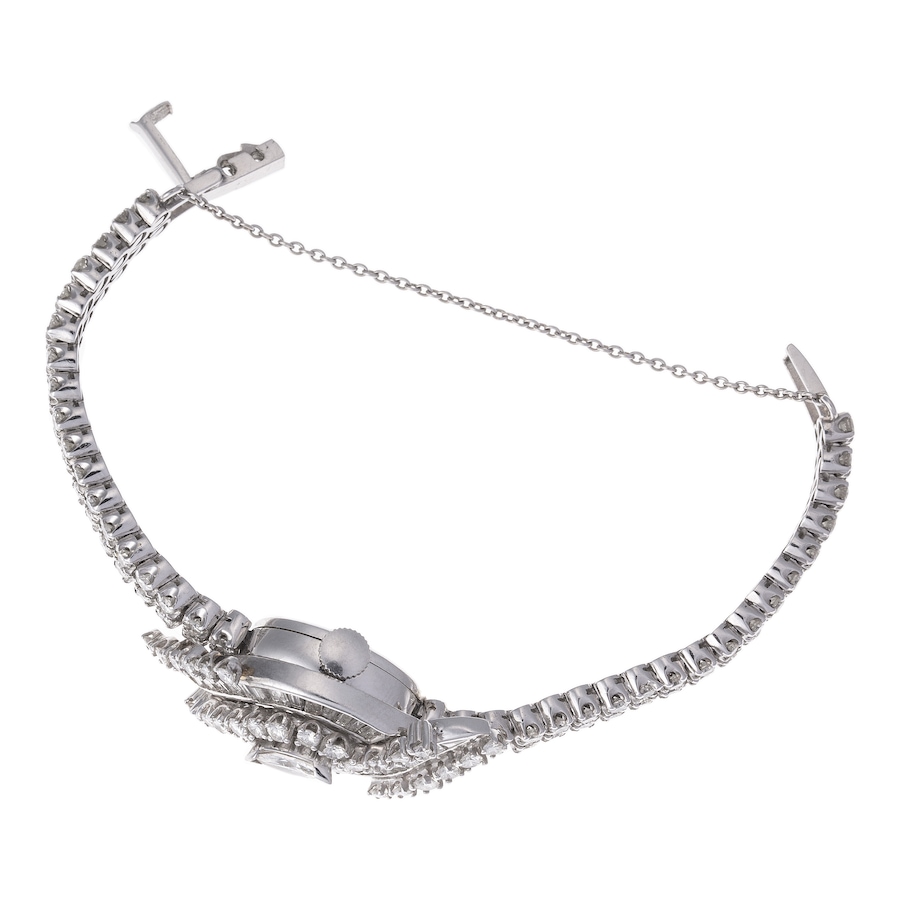 Image 744343_ALTMORE3.jpg, Product 744-343 / Price $11,888.00, Estate Originals 14K White Gold Hamilton Dress Watch with 4.00 Carats of Diamonds from Estate Originals on TSC.ca's Jewellery department