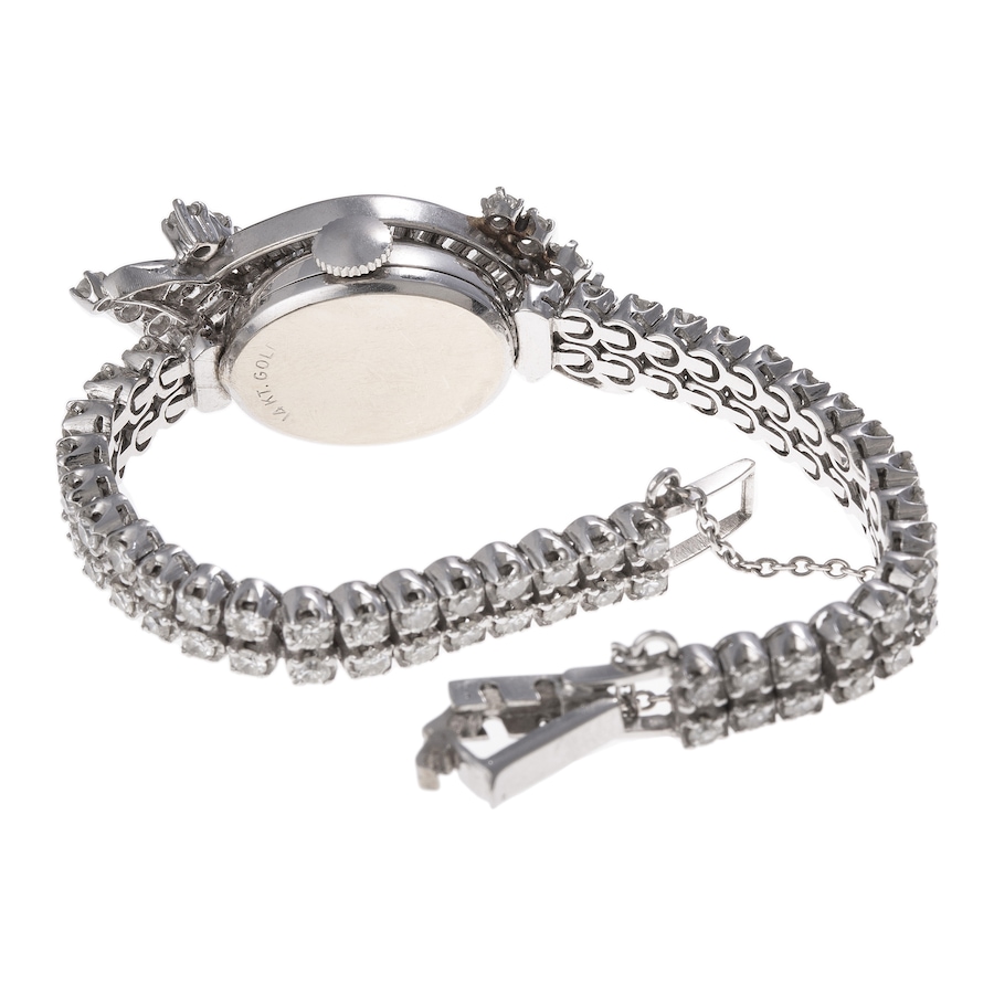 Image 744343_ALTMORE4.jpg, Product 744-343 / Price $11,888.00, Estate Originals 14K White Gold Hamilton Dress Watch with 4.00 Carats of Diamonds from Estate Originals on TSC.ca's Jewellery department