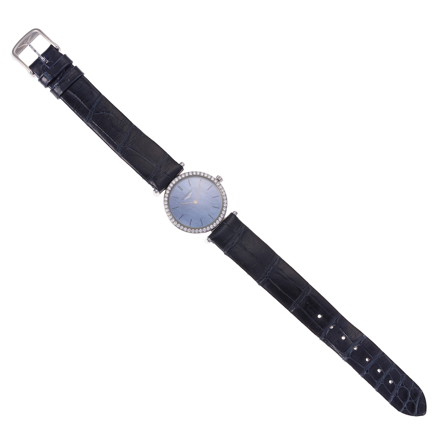 Image 744344_ALTMORE2.jpg, Product 744-344 / Price $3,995.00, Estate Originals Stainless Steel Mother-of-Pearl and Diamond Longines La Grand Classique Swiss Made Wristwatch from Estate Originals on TSC.ca's Jewellery department