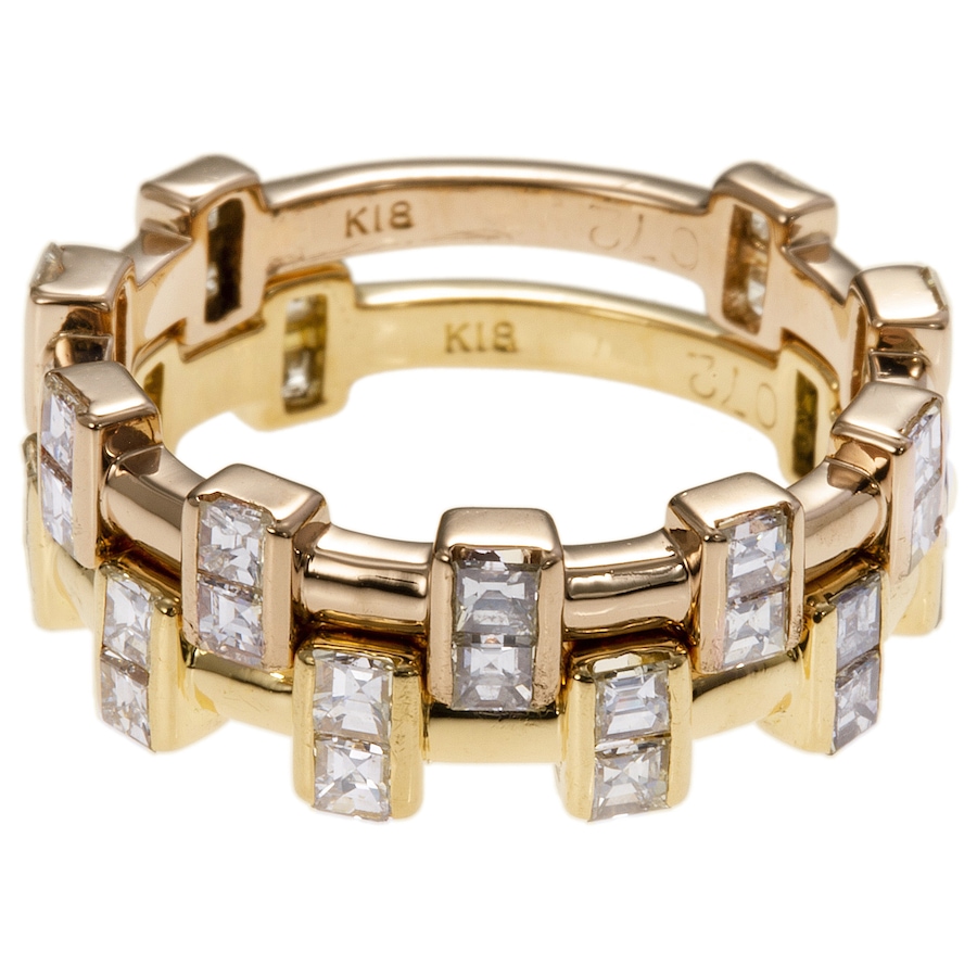 Image 744352.jpg, Product 744-352 / Price $3,988.00, Estate Originals 18K Rose and Yellow Gold Stacking Diamond Band-Style Rings from Estate Originals on TSC.ca's Jewellery department
