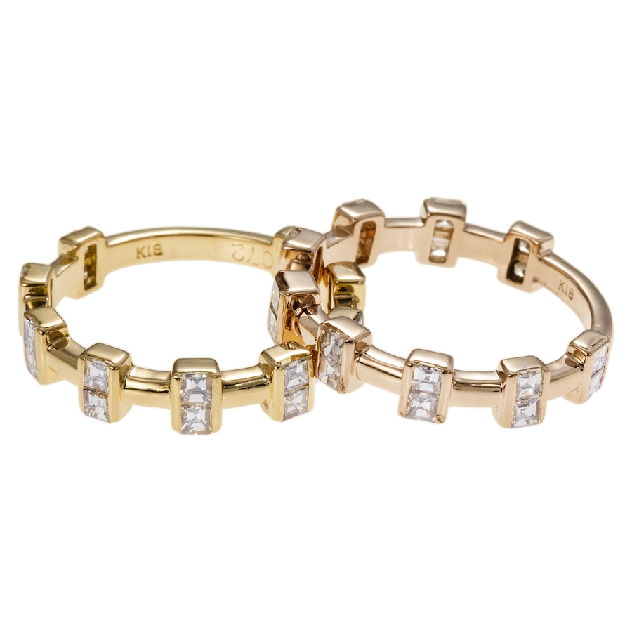 Image 744352_ALTMORE3.jpg, Product 744-352 / Price $3,988.00, Estate Originals 18K Rose and Yellow Gold Stacking Diamond Band-Style Rings from Estate Originals on TSC.ca's Jewellery department