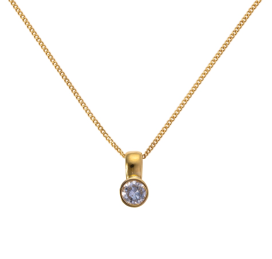 Image 744359.jpg, Product 744-359 / Price $3,995.00, Estate Originals 18K Yellow Gold 0.84-Carat Bezel-Set Diamond Pendant from Estate Originals on TSC.ca's Jewellery department