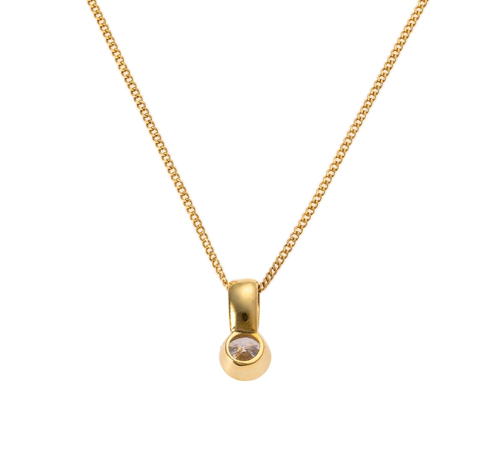 Image 744359_ALTMORE1.jpg, Product 744-359 / Price $3,995.00, Estate Originals 18K Yellow Gold 0.84-Carat Bezel-Set Diamond Pendant from Estate Originals on TSC.ca's Jewellery department