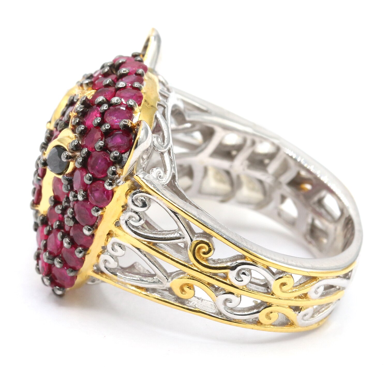 日本初の Gems en Black and Gemstone Panther Silver Palladium Vogue 小物