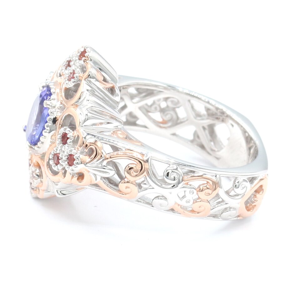 Image 744389_ALTMORE1.jpg, Product 744-389 / Price $379.99, Gems en Vogue Palladium Silver Tanzanite and Padparadscha Sapphire Ring from Gems En Vogue on TSC.ca's Jewellery department