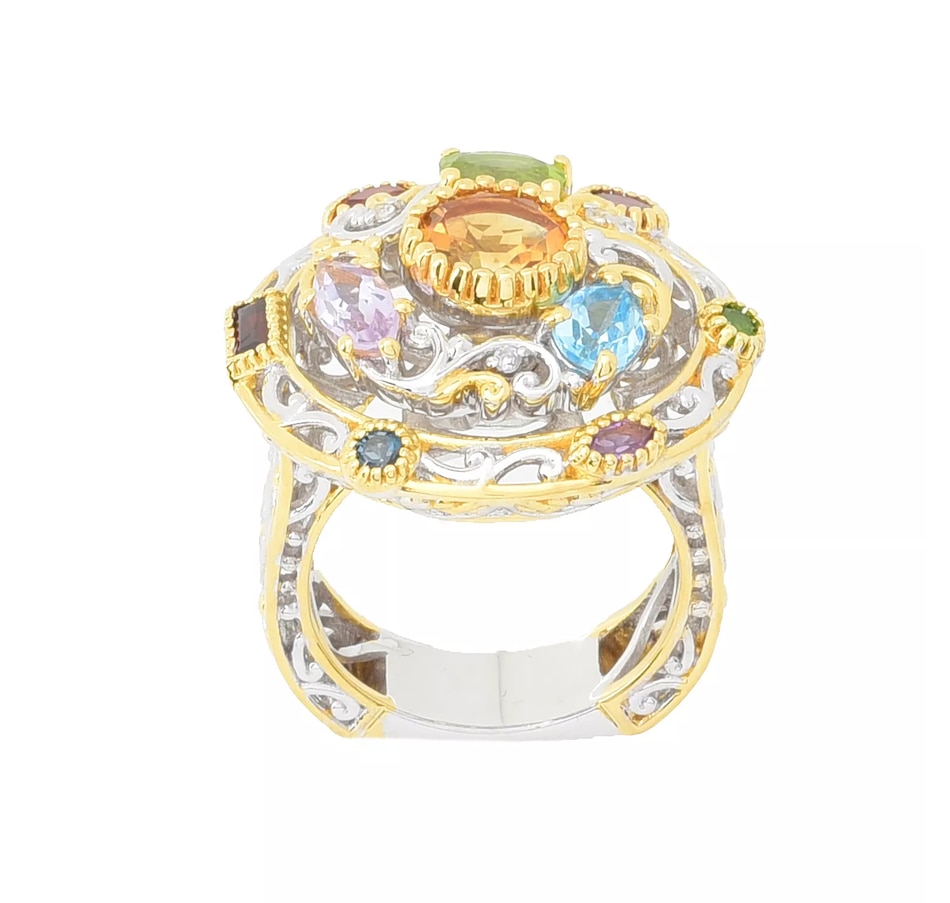 Jewellery - Rings - Gems en Vogue Palladium Silver Multi Gemstone ...