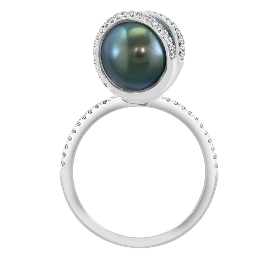 Image 744439_ALTMORE1.jpg, Product 744-439 / Price $1,299.99, EFFY 14K White Gold Tahitian Pearl & Diamond Ring from Effy Jewellery on TSC.ca's Jewellery department