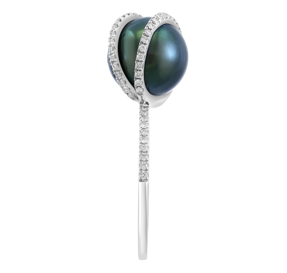 Image 744439_ALTMORE2.jpg, Product 744-439 / Price $1,299.99, EFFY 14K White Gold Tahitian Pearl & Diamond Ring from Effy Jewellery on TSC.ca's Jewellery department