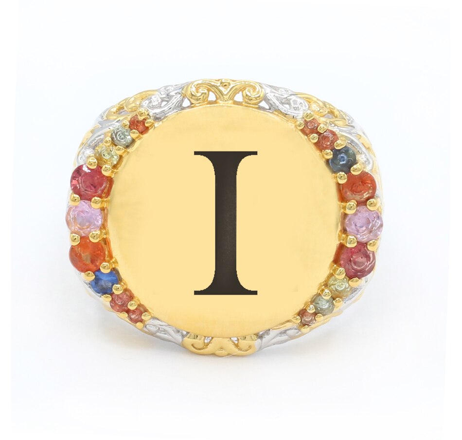 Image 744459_I.jpg, Product 744-459 / Price $379.99, Gems en Vogue Silver Palladium Personalized Multi Sapphire Signet Ring from Gems En Vogue on TSC.ca's Jewellery department