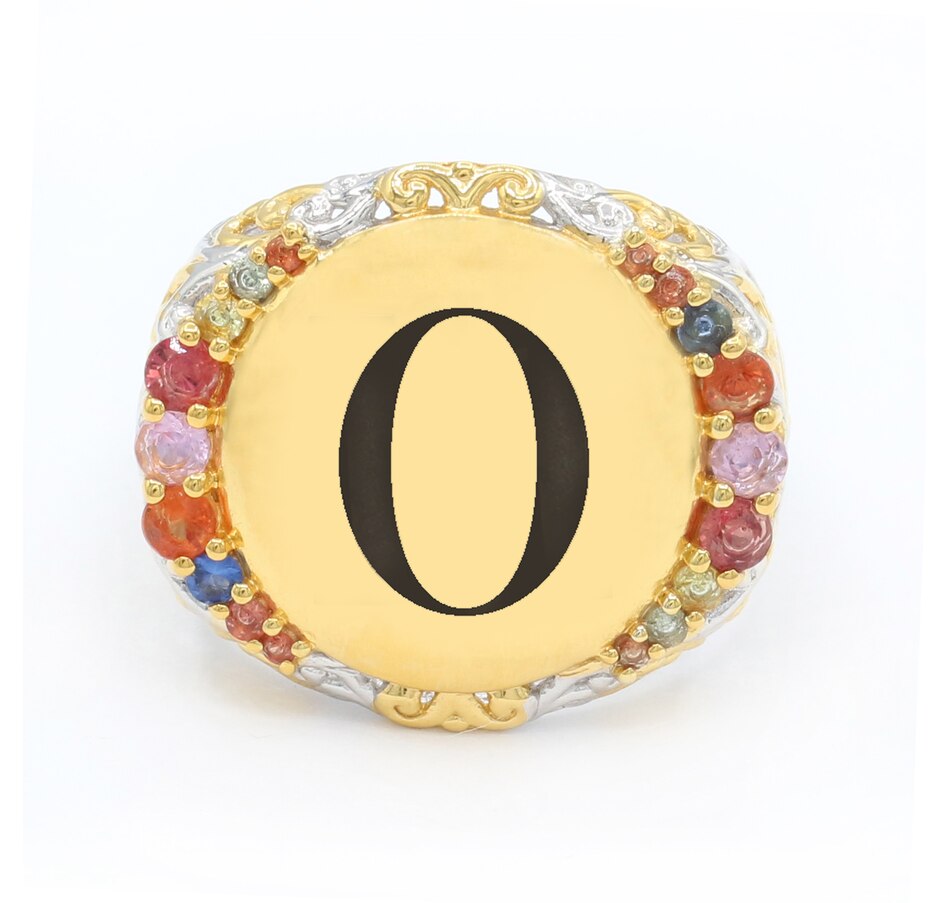 Image 744459_O.jpg, Product 744-459 / Price $379.99, Gems en Vogue Silver Palladium Personalized Multi Sapphire Signet Ring from Gems En Vogue on TSC.ca's Jewellery department