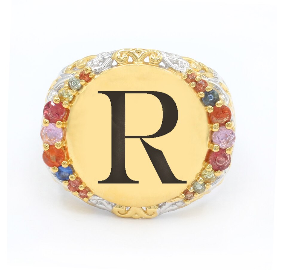 Image 744459_R.jpg, Product 744-459 / Price $379.99, Gems en Vogue Silver Palladium Personalized Multi Sapphire Signet Ring from Gems En Vogue on TSC.ca's Jewellery department