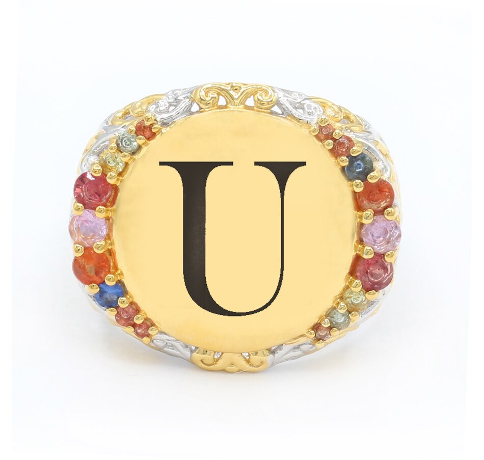 Image 744459_U.jpg, Product 744-459 / Price $379.99, Gems en Vogue Silver Palladium Personalized Multi Sapphire Signet Ring from Gems En Vogue on TSC.ca's Jewellery department