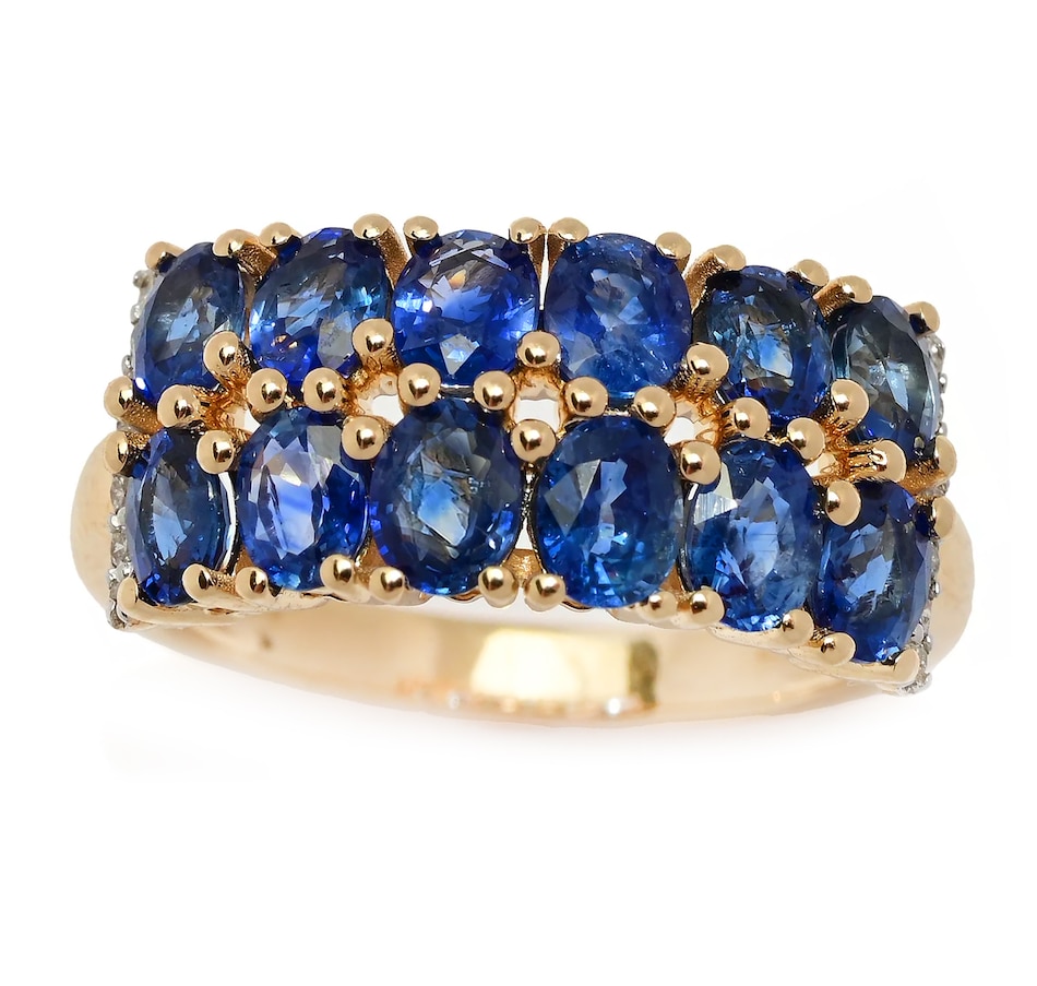 Image 744462.jpg, Product 744-462 / Price $1,699.99, Gems En Vogue 14K Yellow Gold Burmese Blue Sapphire And Diamond Ring from Gems En Vogue on TSC.ca's Jewellery department