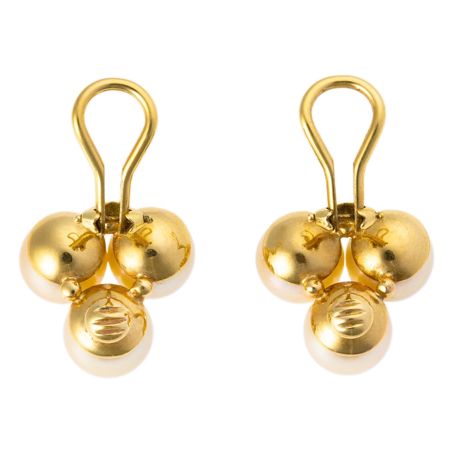 Image 744684_ALTMORE2.jpg, Product 744-684 / Price $1,688.00, Estate Originals 18K Yellow Gold Cultured Pearl and Diamond Cluster Earrings, for Non-Pierced Ears from Estate Originals on TSC.ca's Jewellery department