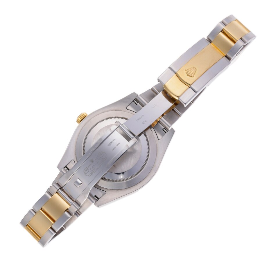 Image 744685_ALTMORE2.jpg, Product 744-685 / Price $14,995.00, Estate Originals Stainless Steel and 18K Yellow Gold Rolex Perpetual Datejust II Wimbledon Swiss-Made Wristwatch from Estate Originals on TSC.ca's Jewellery department